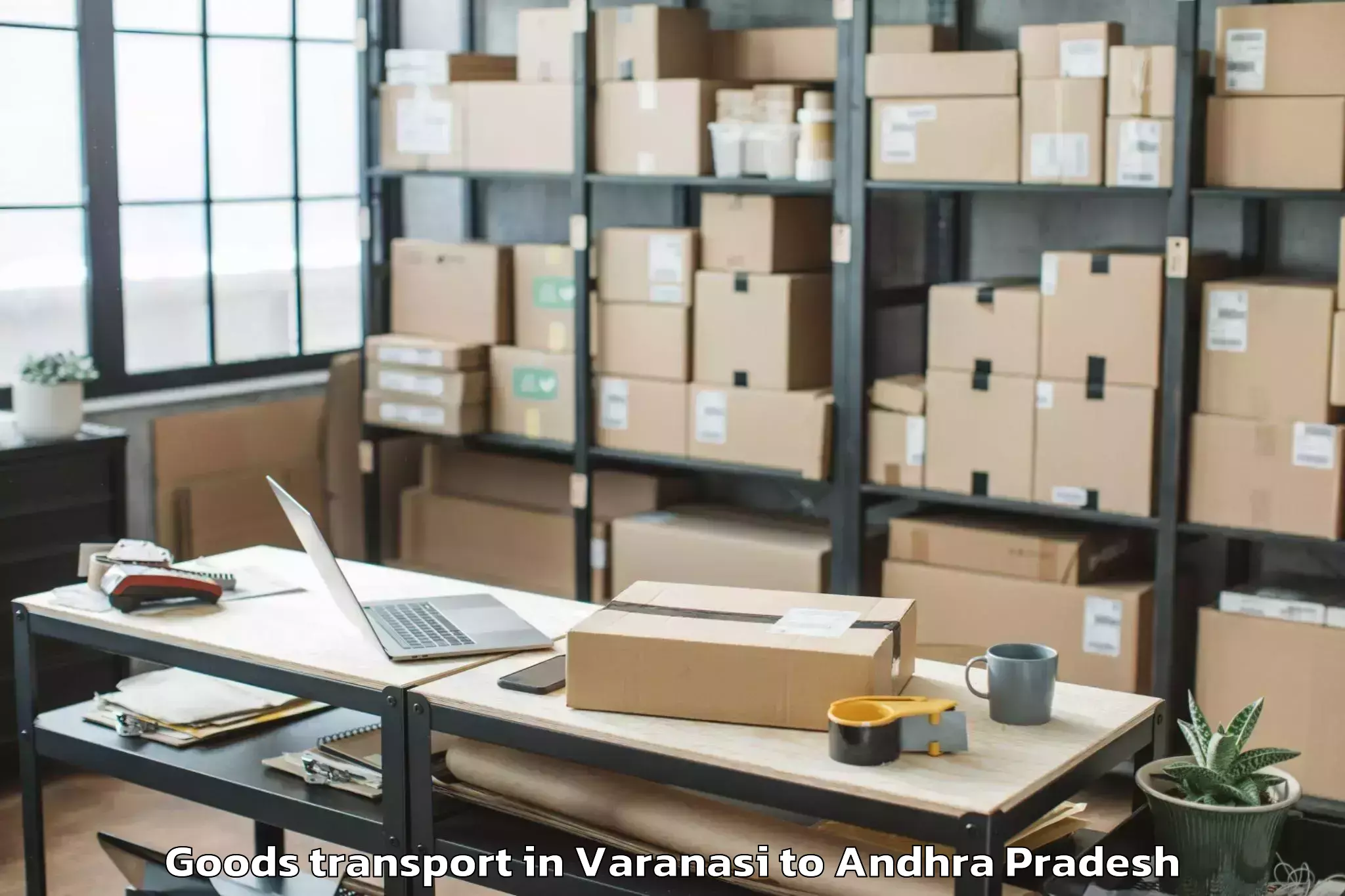 Affordable Varanasi to Ponnuru Goods Transport